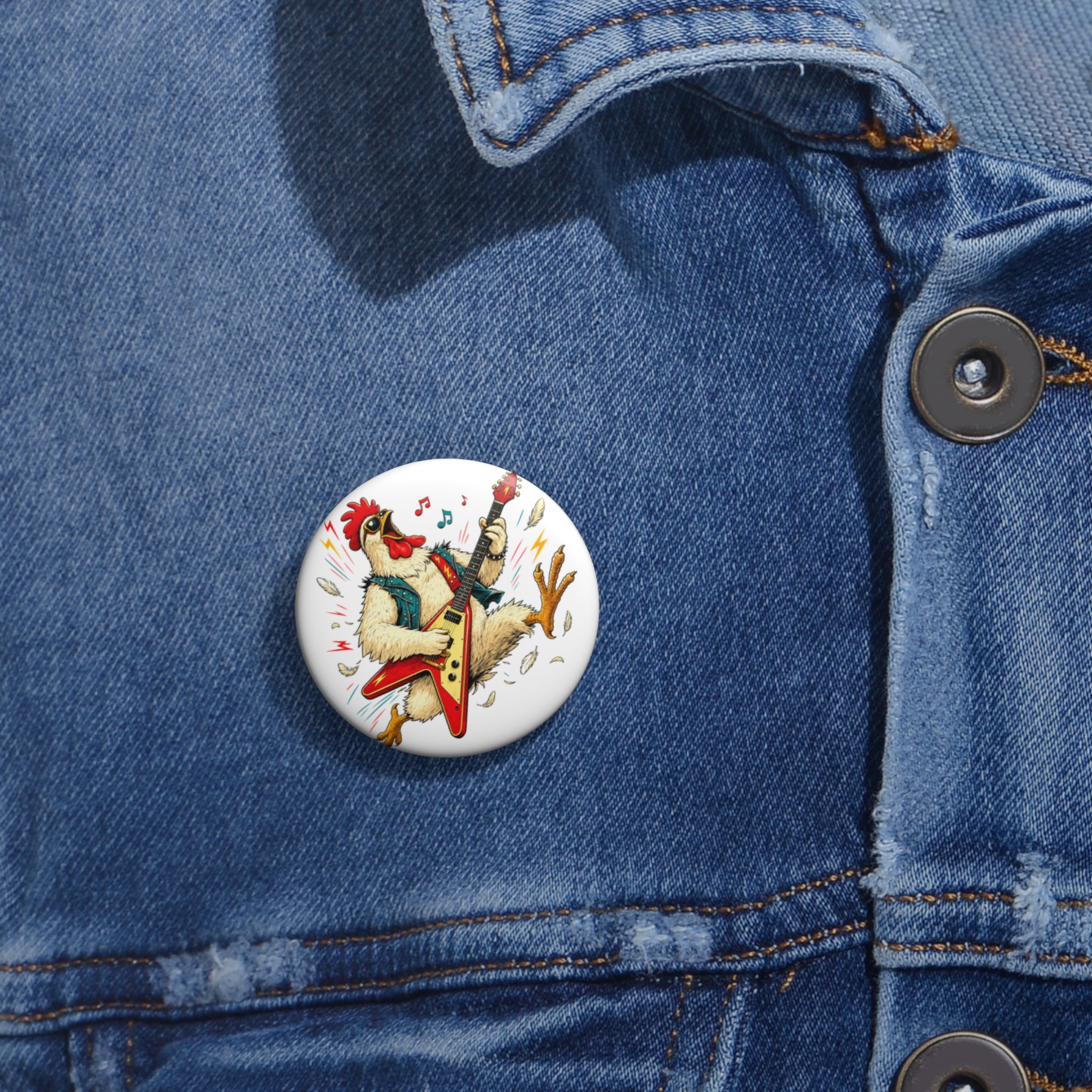 Cluck & Roll Pin Button