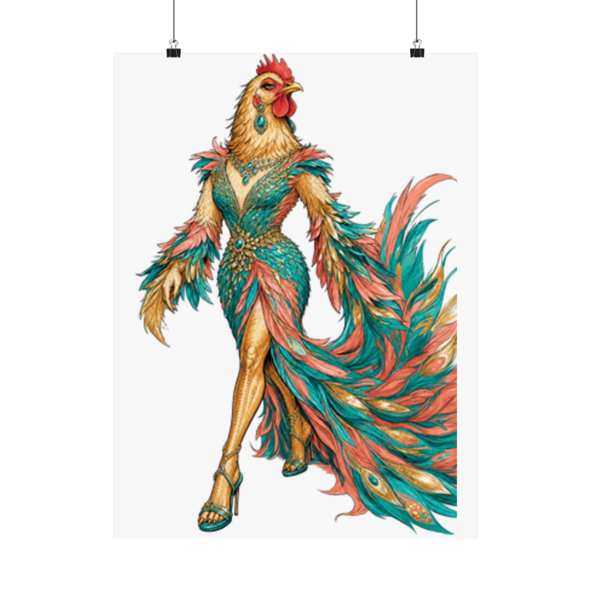 Runway Diva Hen Poster