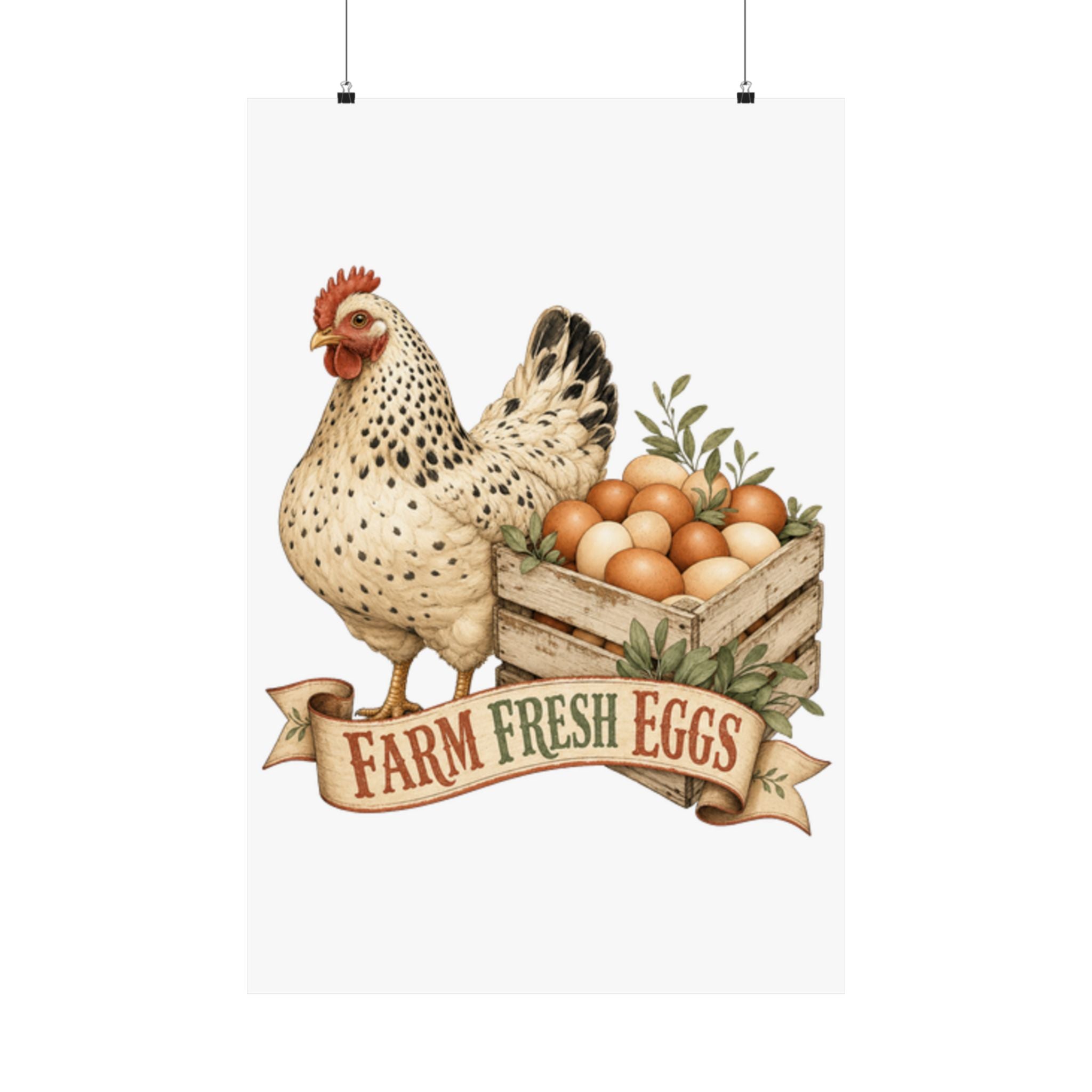 Farm Fresh Eggs Poster
