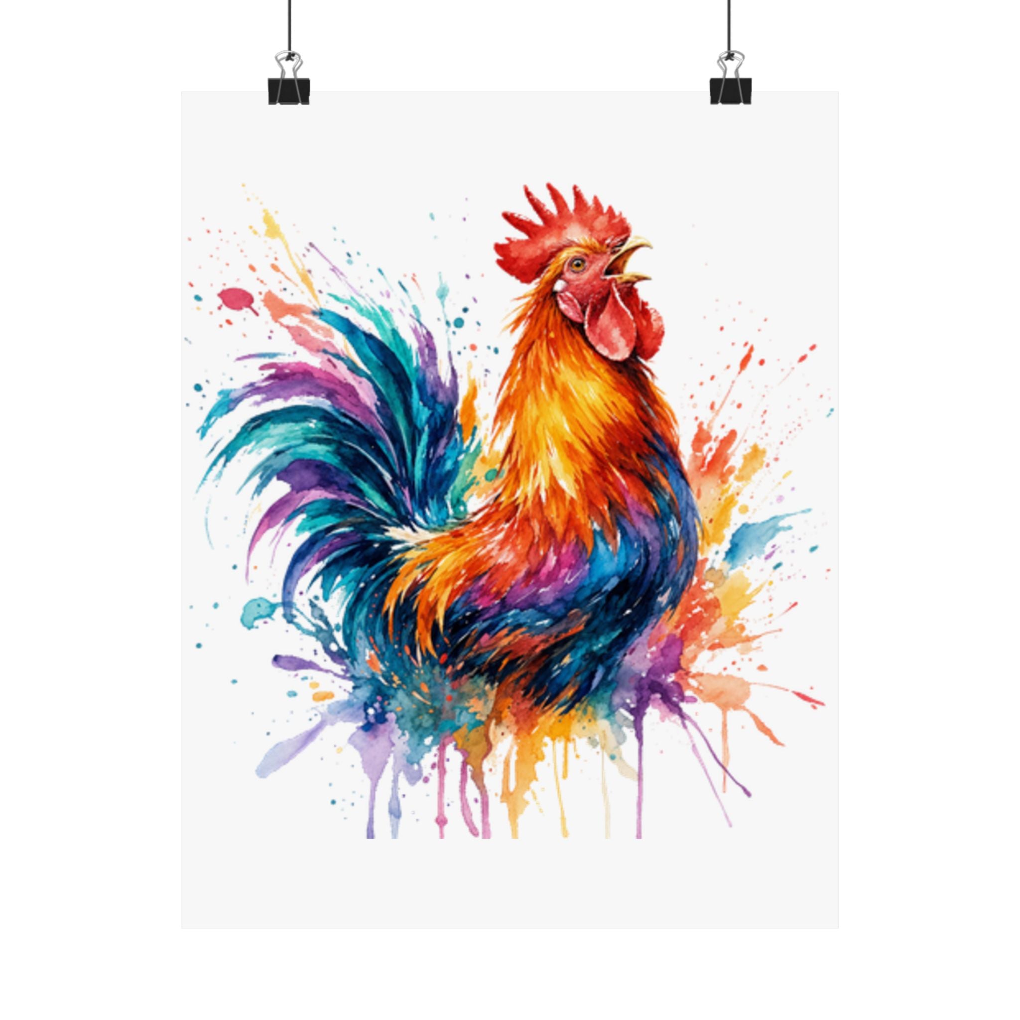 Splash Rooster Poster