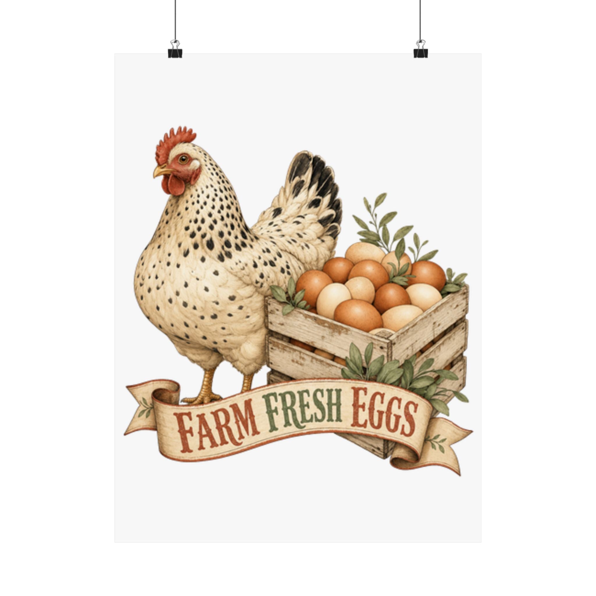 Farm Fresh Eggs Poster