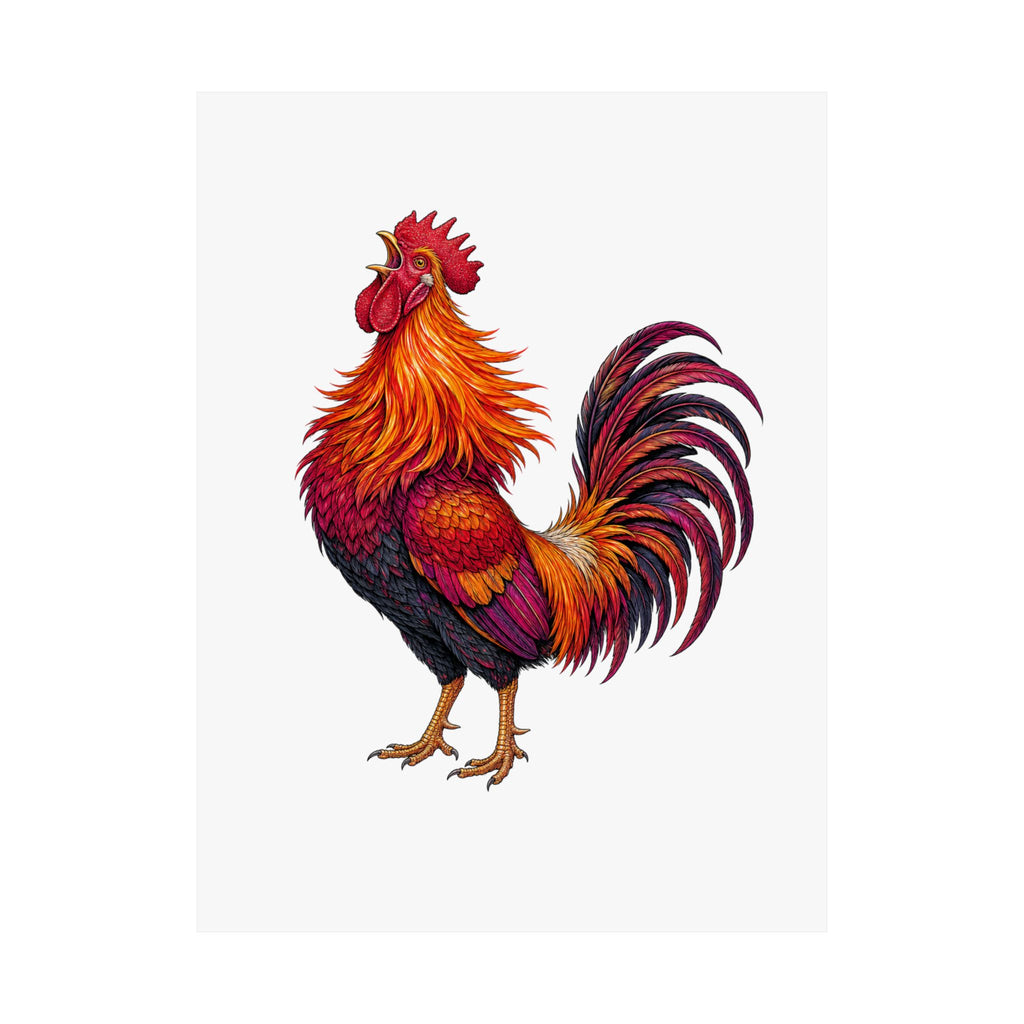 Sunrise Rooster Poster