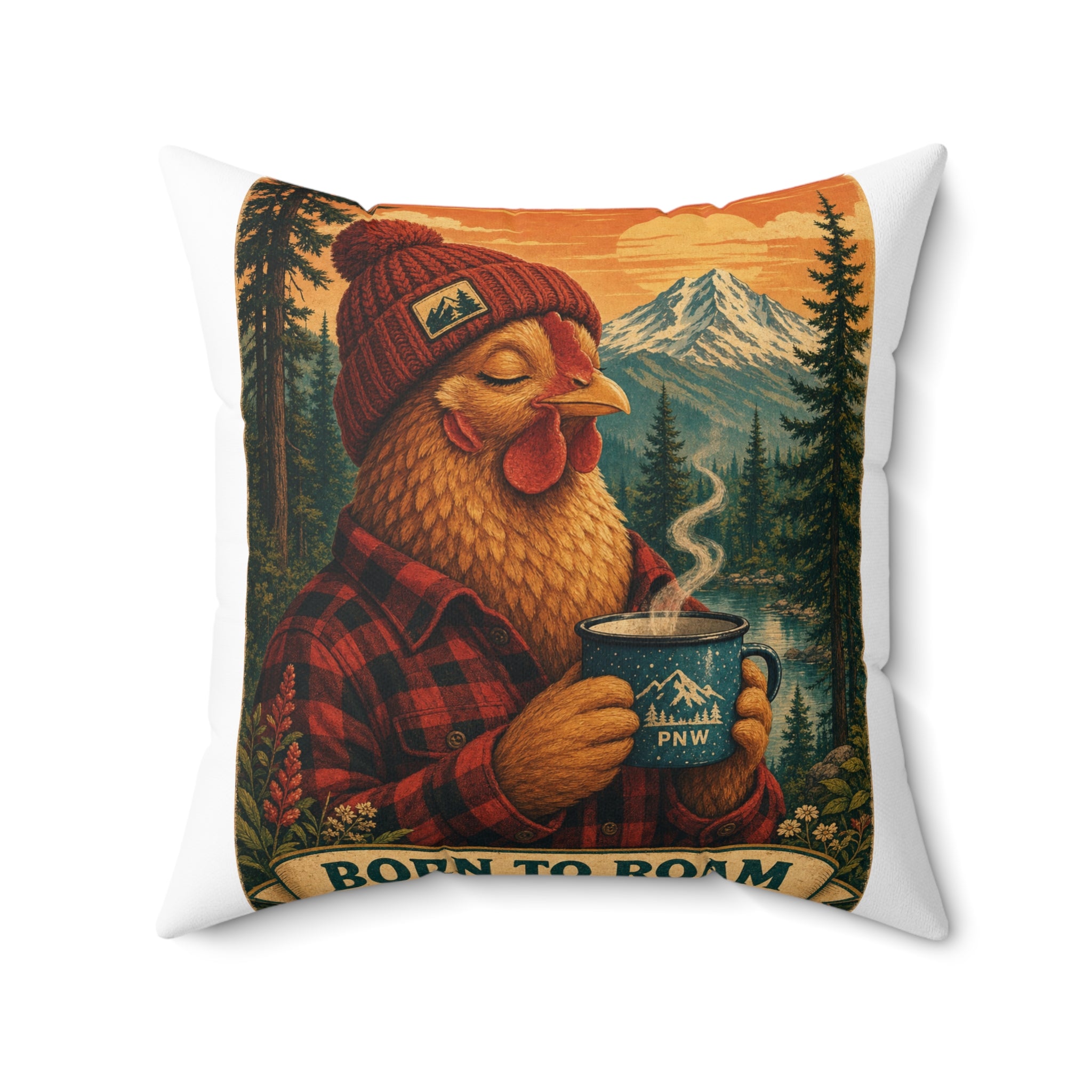 Born to Roam Throw Pillow