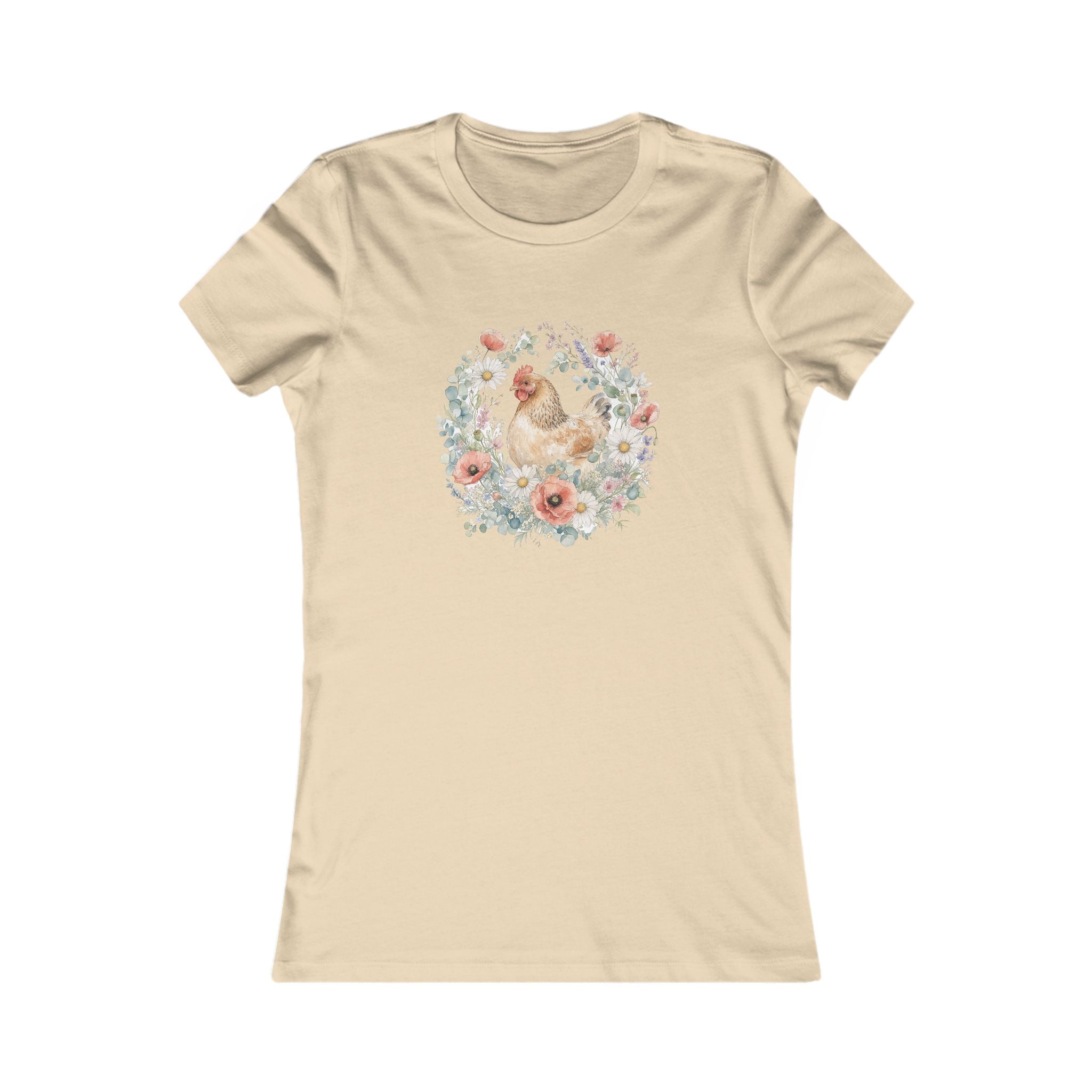Watercolor Floral Hen Women's Tee