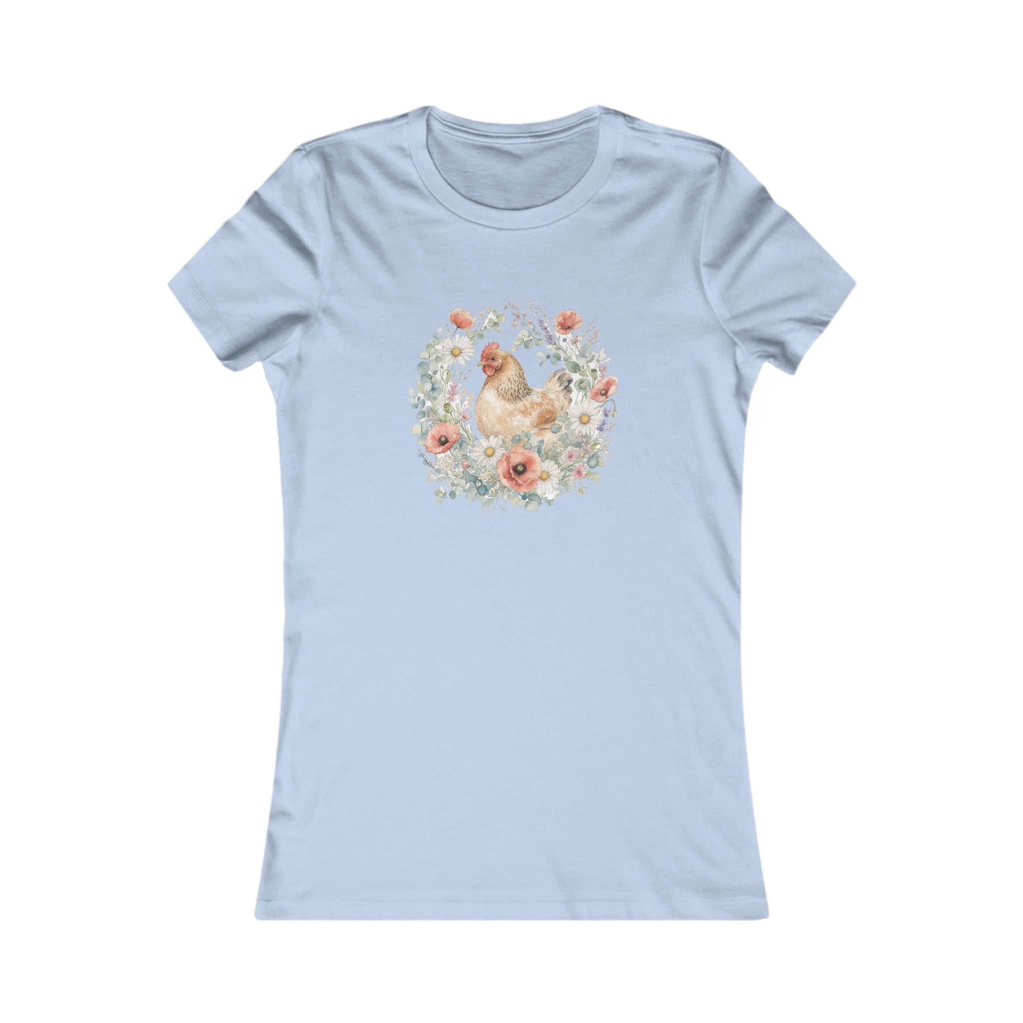 Watercolor Floral Hen Women's Tee