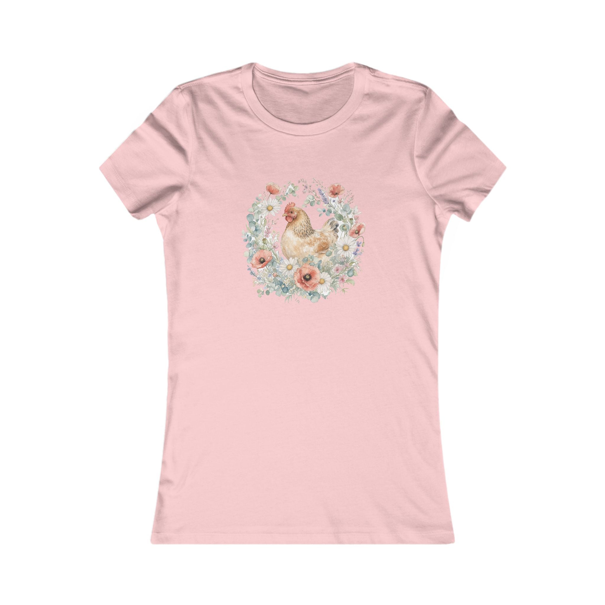 Watercolor Floral Hen Women's Tee