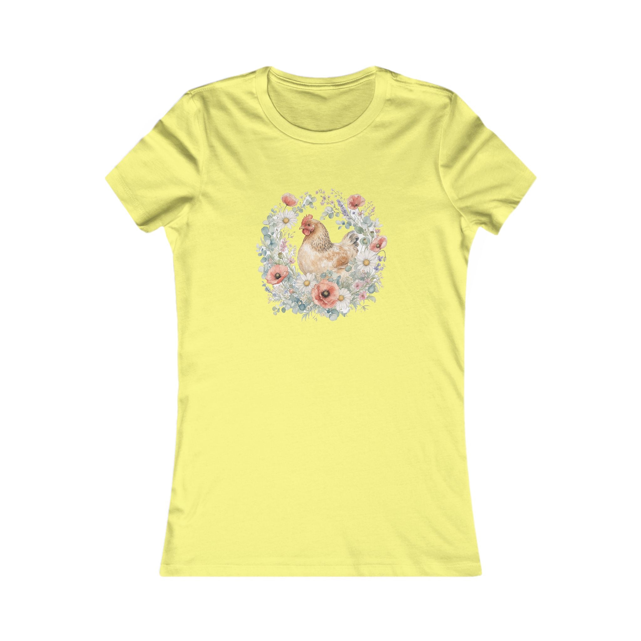 Watercolor Floral Hen Women's Tee