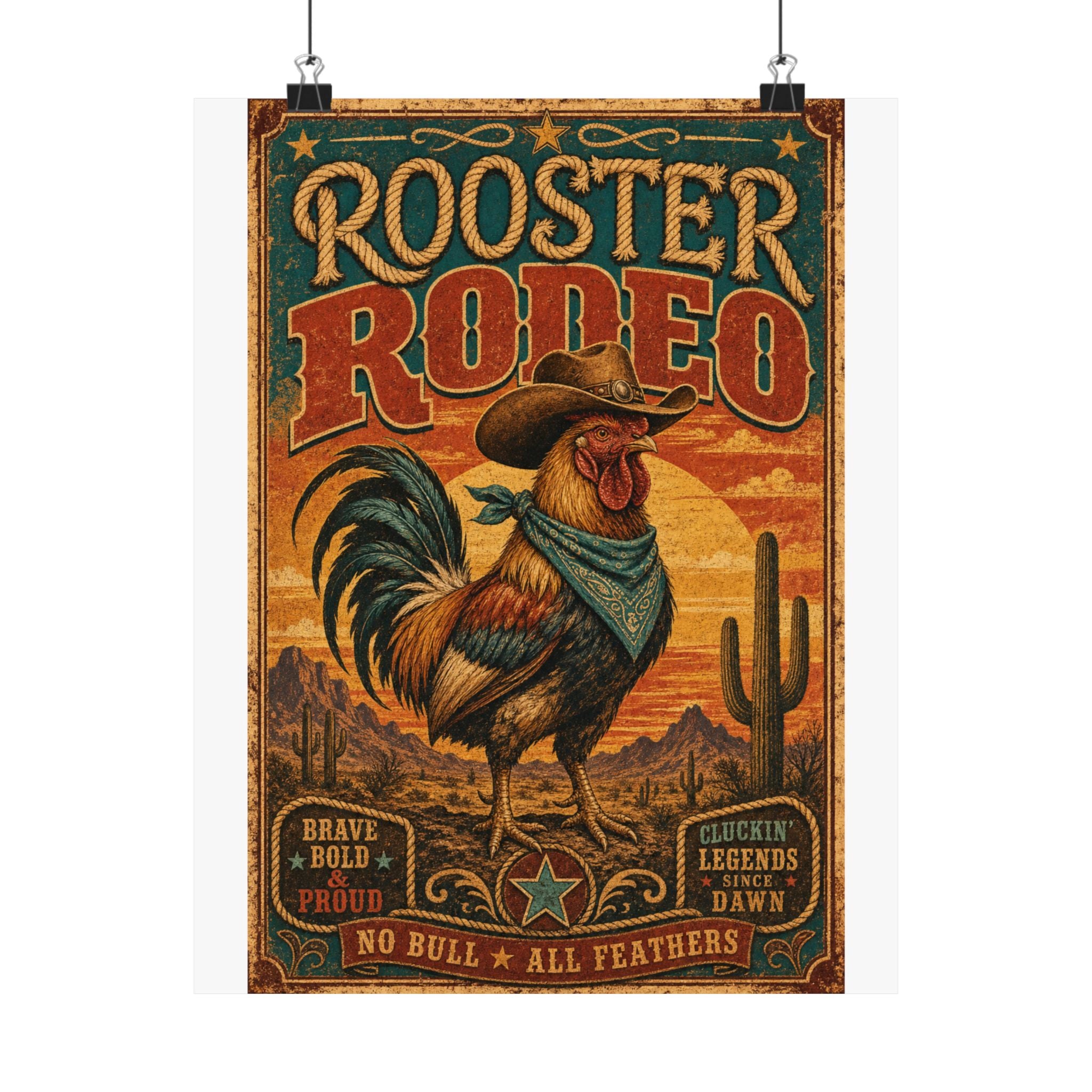 Rooster Rodeo Poster