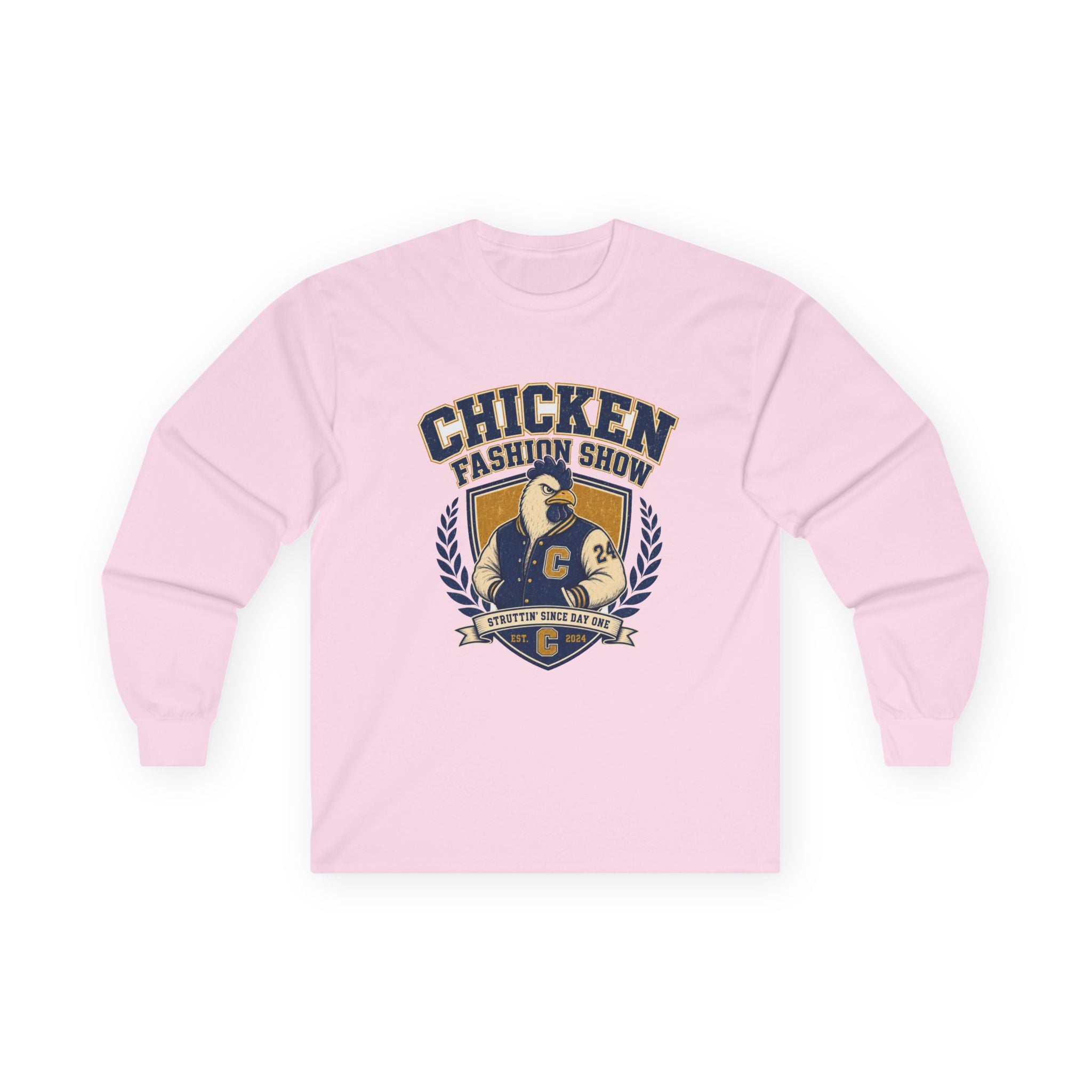 Chicken Fashion Show Varsity Long Sleeve Tee